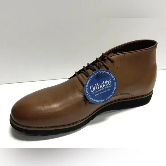 Propet Grady Mens Chukka Boot Tan Leather Size 10.5 M - Picture 2 of 6